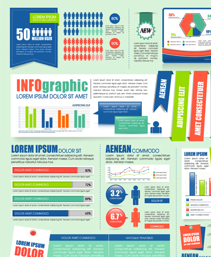 Business Infographic and diagram vector graphics 03