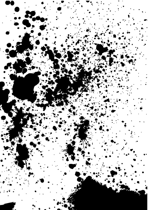 Elements of Ink splash background vector set 03 free download