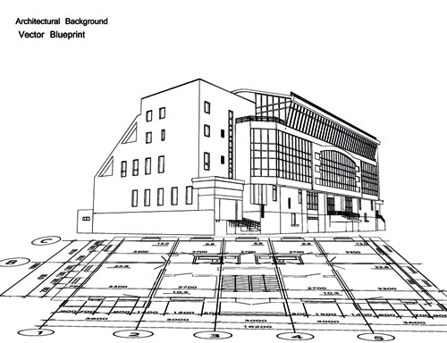 Set Layout of the building design vector graphics 01