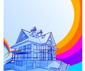 Set of Layout of the building design vector 02