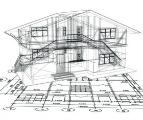 Set Layout of the building design vector graphics 02