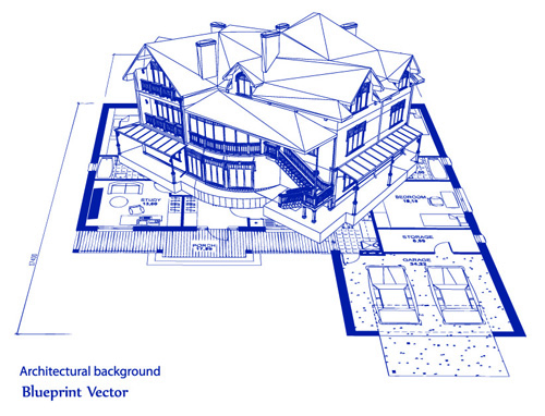 Set Layout of the building design vector graphics 03