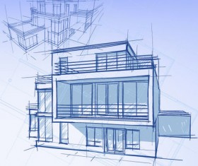 Set of Layout of the building design vector 04