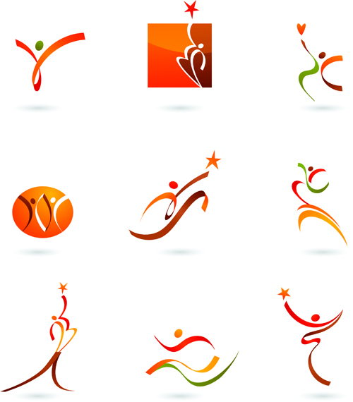 Sports for Logo People design vector 06