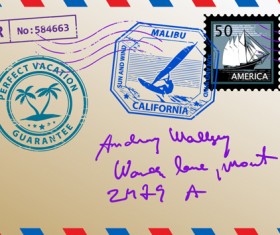 Vector Mail envelope elements set 03