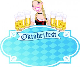 Set of Oktoberfest Girl Vector graphic 06