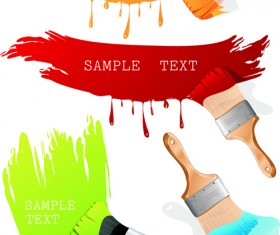 Colorful Paint elements art vector 01