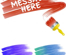 Colorful Paint elements art vector 02