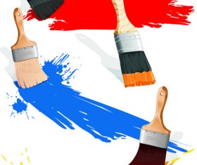 Colorful Paint elements art vector 04