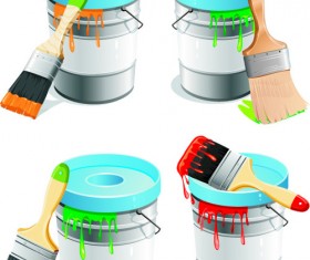 Colorful Paint elements art vector 05