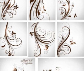 Different Patterns of floral design vector 01