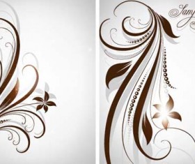 Different Patterns of floral design vector 02