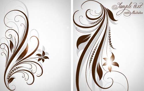 Different Patterns of floral design vector 02