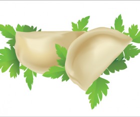 Delicious Pelmeni vector set 04