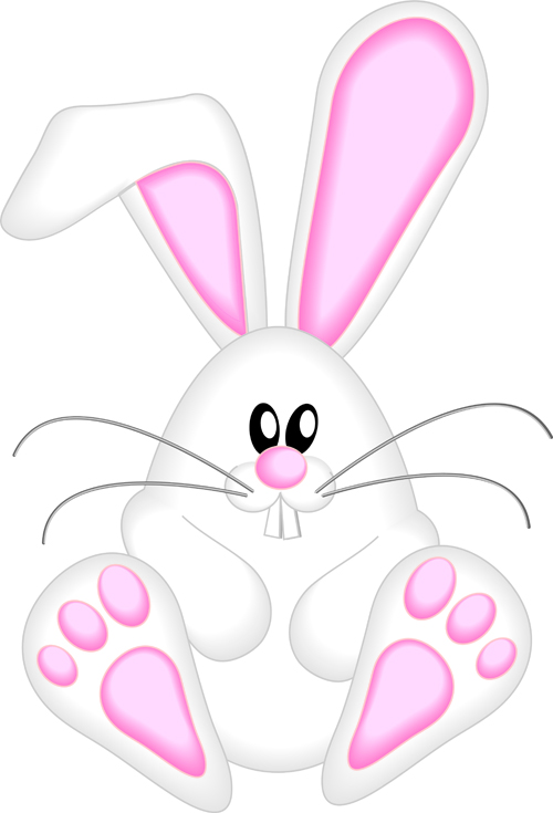 Cute Rabbits vector elements 01