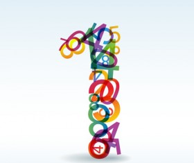 Set of Rainbow numbers elements vector 01