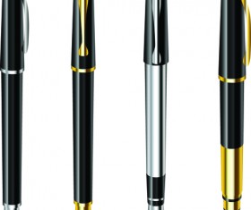 Different Realistic Pen design vector set 05