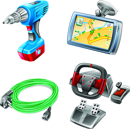 Different Power tools vector graphics 02