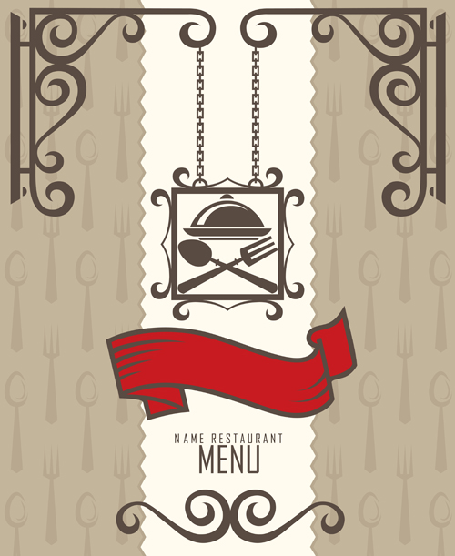 Restaurant menus design cover template vector 02