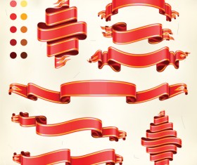 Creative Ribbons cone art background vector 05