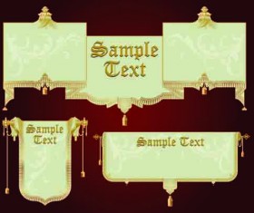 Set of Royal Banner design vector 01