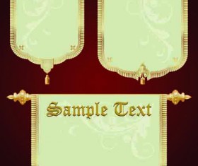 Set of Royal Banner design vector 02
