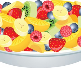 Elements of Salad mix vector graphic 03