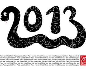 Set of 2013 year of snake design vector 15