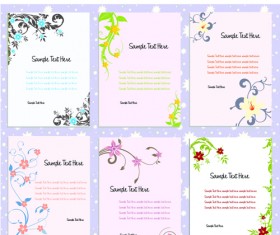 Set of invitation cards layouts vector