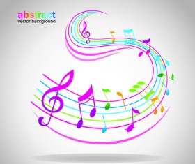 Elements of Sheet Music and Music design vector 01