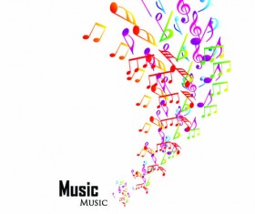 Elements of Sheet Music and Music design vector 04