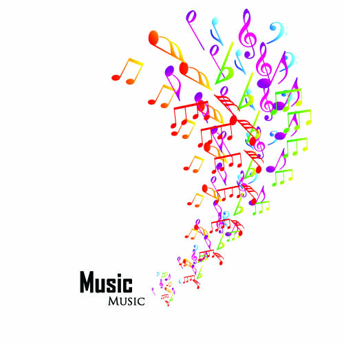 Elements of Sheet Music and Music design vector 04