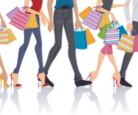 Hand drawing Stylish shopping elements vector set 03