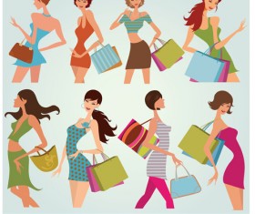 Hand drawing Stylish shopping elements vector set 04