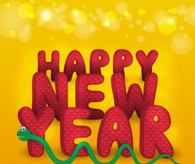 Creative Snake 2013 design elements vector 01