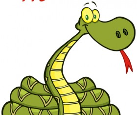 Cute Snake 2013 design elements vector material 03