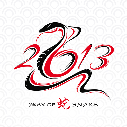 Creative Snake 2013 design elements vector 05
