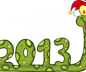 Snake 2013 year elements vector material 02
