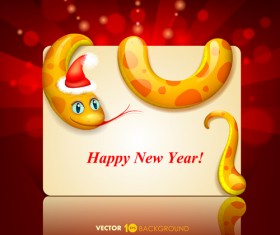 Snake 2013 year elements vector material 03