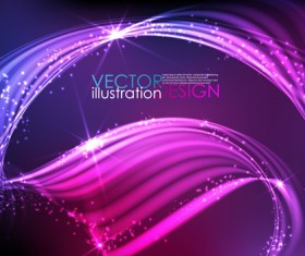 Sparkling lines Backgrounds Vector set 01