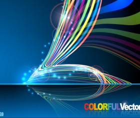 Sparkling lines Backgrounds Vector set 03