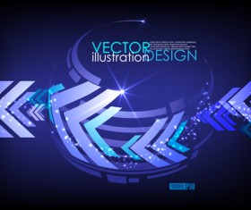 Sparkling lines Backgrounds Vector set 05