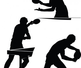 Different of Sport silhouette vector graphic set 05