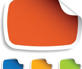 Color discount Stickers design vector graphics 03