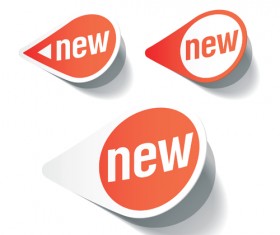 Color discount Stickers design vector graphics 04