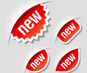 Color discount Stickers design vector graphics 06