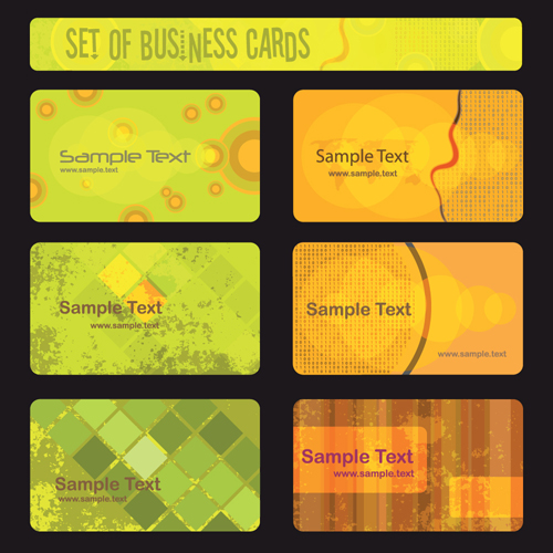 Stylish of bus ness cards set