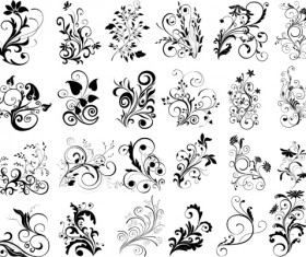 Swirls decor design vector set 02