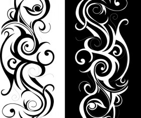 Swirls decor design vector set 03