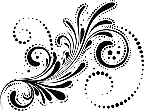 Swirls decor design vector set 05